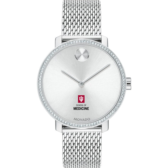IU School of Medicine Women's Movado Bold with Crystal Bezel & Mesh Bracelet Shot #2