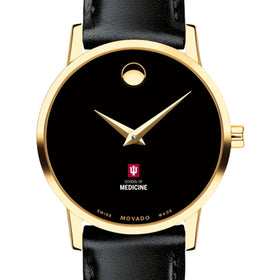 IU School of Medicine Women's Movado Gold Museum Classic Leather Shot #1