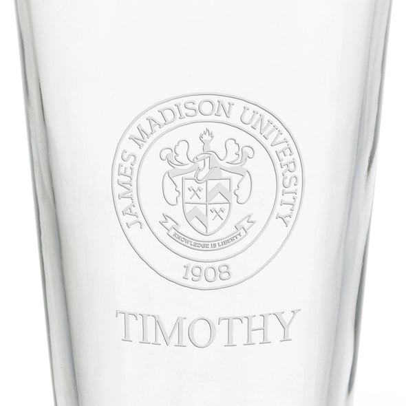 James Madison University 16 oz Pint Glass- Set of 4 Shot #3