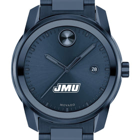 James Madison University Men&#39;s Movado BOLD Blue Ion with Date Window Shot #1