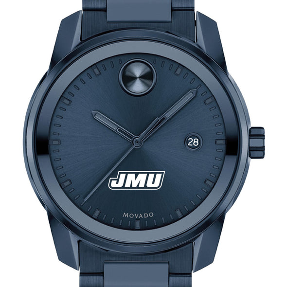 James Madison University Men's Movado BOLD Blue Ion with Date Window Shot #1
