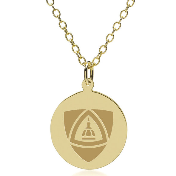 JHU School of Medicine 18K Gold Pendant & Chain Shot #1