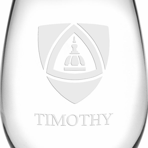 JHU School of Medicine Stemless Wine Glasses Made in the USA Shot #3