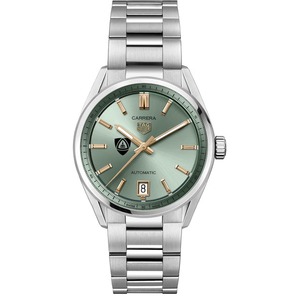 JHU School of Medicine Women's TAG Heuer Steel Carrera Automatic with Green Dial Shot #2