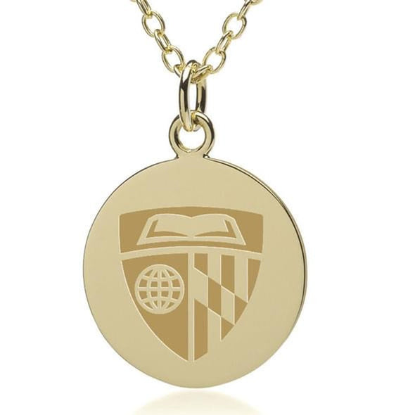 Johns Hopkins 18K Gold Pendant & Chain Shot #2