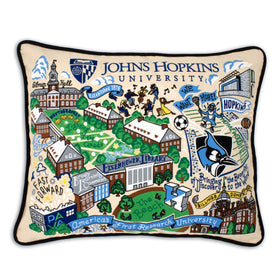 Johns Hopkins Embroidered Pillow Shot #1