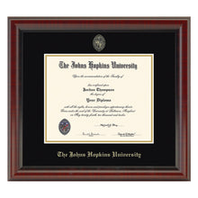 Johns Hopkins Fidelitas Diploma Frame Shot #1
