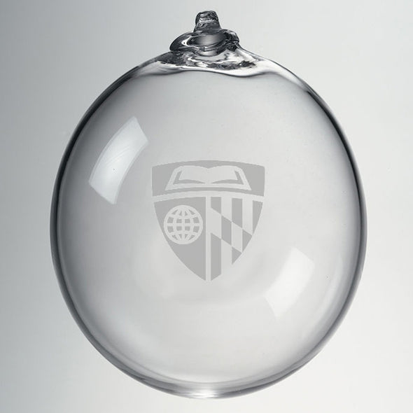 Johns Hopkins Glass Ornament by Simon Pearce Shot #2