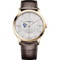 Johns Hopkins Men's Baume et Mercier 40mm Gold PVD Classima Watch with Silver Dial & Dark Brown Leather Strap Shot #2