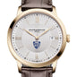 Johns Hopkins Men's Baume et Mercier 40mm Gold PVD Classima Watch with Silver Dial & Dark Brown Leather Strap Shot #1