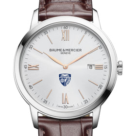 Johns Hopkins Men's Baume et Mercier 42mm Classima Watch with Silver Dial & Brown Leather Strap Shot #1