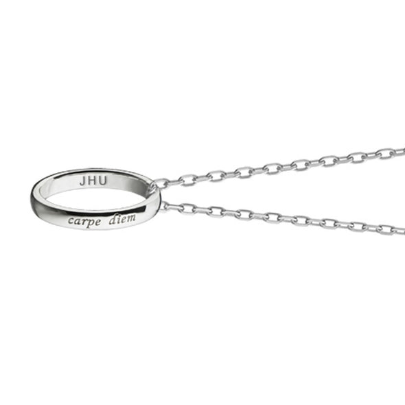 Johns Hopkins Monica Rich Kosann "Carpe Diem" Poesy Ring Necklace in Silver Shot #3