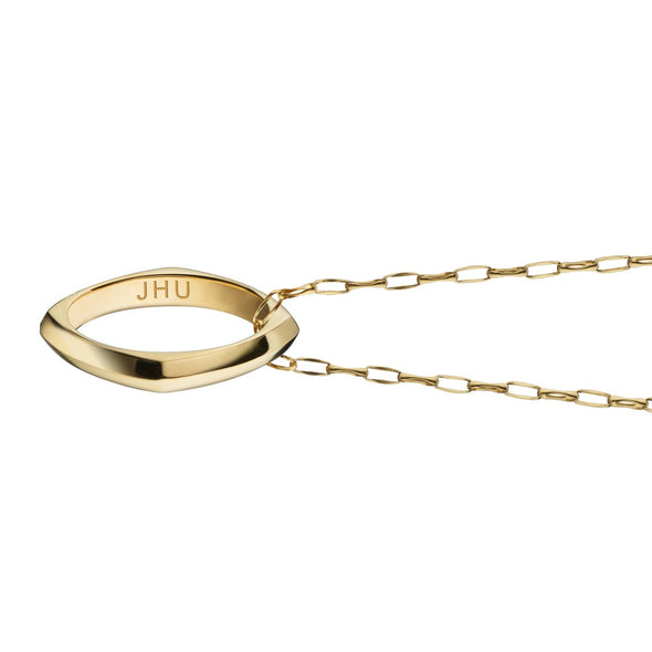 Johns Hopkins Monica Rich Kosann Poesy Ring Necklace in Gold Shot #3