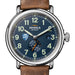 Johns Hopkins University Shinola Watch, The Runwell Automatic 45 mm Blue Dial and British Tan Strap at M.LaHart & Co.