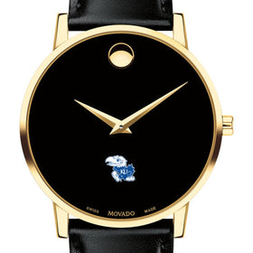 Kansas Men's Movado Gold Museum Classic Leather Shot #1