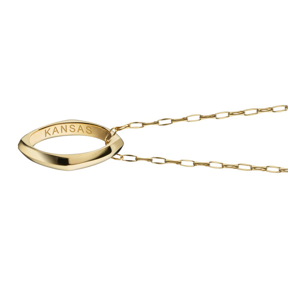 Kansas Monica Rich Kosann Poesy Ring Necklace in Gold Shot #3