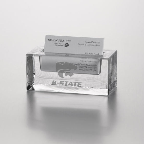 Kansas State Glass Business Cardholder by Simon Pearce Shot #1