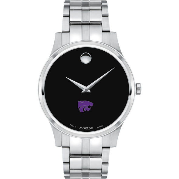 Kansas State Men's Movado Collection Stainless Steel Watch with Black Dial Shot #2