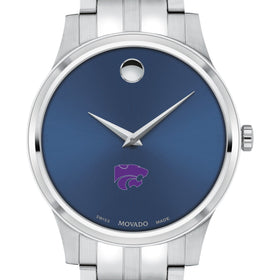 Kansas State Men's Movado Collection Stainless Steel Watch with Blue Dial Shot #1