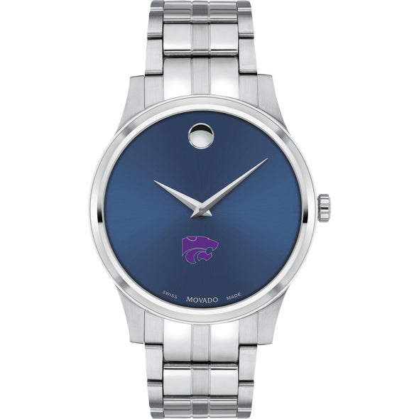 Kansas State Men's Movado Collection Stainless Steel Watch with Blue Dial Shot #2