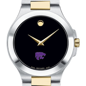 Kansas State Men&#39;s Movado Collection Two-Tone Watch with Black Dial Shot #1