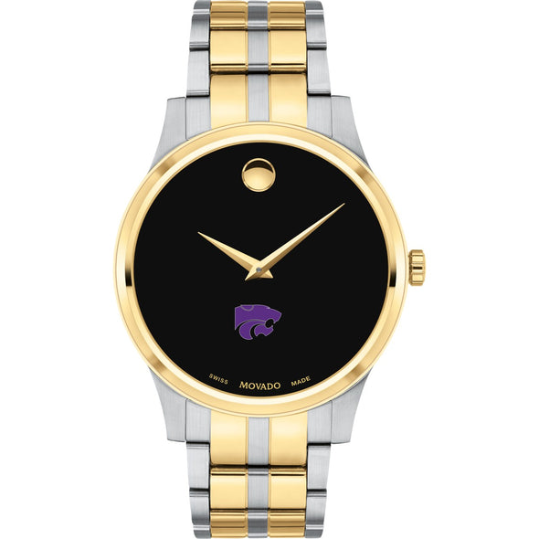 Kansas State Men's Movado Collection Two-Tone Watch with Black Dial Shot #2
