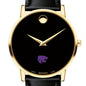 Kansas State Men's Movado Gold Museum Classic Leather Shot #1