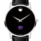 Kansas State Men's Movado Museum with Leather Strap Shot #1