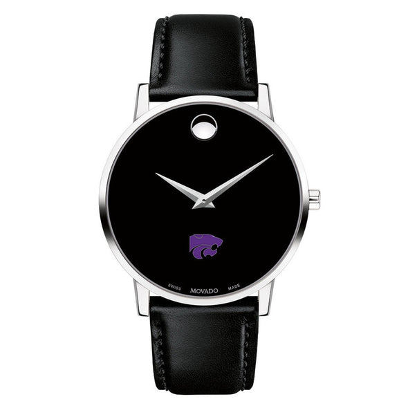 Kansas State Men&#39;s Movado Museum with Leather Strap Shot #2