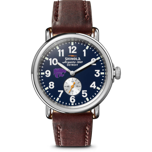 Kansas State Shinola Watch, The Runwell 41 mm Midnight Blue Dial Shot #2