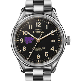 Kansas State Shinola Watch, The Vinton 38 mm Black Dial Shot #1