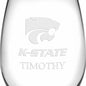 Kansas State Stemless Wine Glasses Made in the USA - Set of 2 Shot #3
