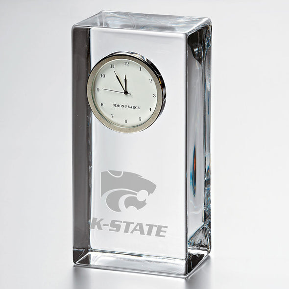Kansas State Tall Glass Desk Clock by Simon Pearce Shot #1