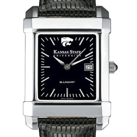 Kansas State University Men's Black Quad with Leather Shot #1