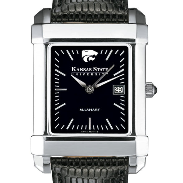 Kansas State University Men's Black Quad with Leather Shot #1