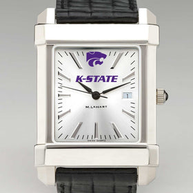 Kansas State University Men&#39;s Collegiate Watch with Leather Strap Shot #1