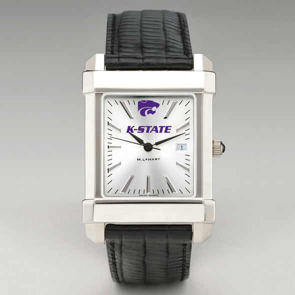 Kansas State University Men&#39;s Collegiate Watch with Leather Strap Shot #2