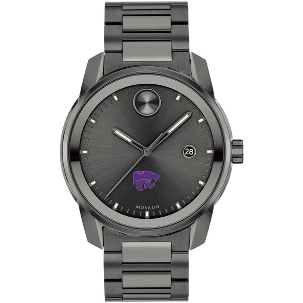 Kansas State University Men's Movado BOLD Gunmetal Grey with Date Window Shot #2