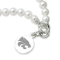 Kansas State University Pearl Bracelet with Sterling Silver Charm Shot #2