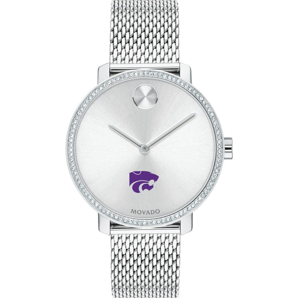 Kansas State Women's Movado Bold with Crystal Bezel & Mesh Bracelet Shot #2