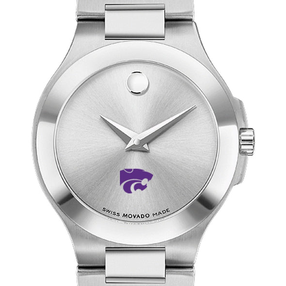 Kansas State Women&#39;s Movado Collection Stainless Steel Watch with Silver Dial Shot #1