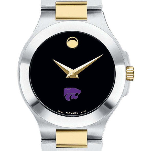 Kansas State Women&#39;s Movado Collection Two-Tone Watch with Black Dial Shot #1