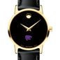 Kansas State Women's Movado Gold Museum Classic Leather Shot #1