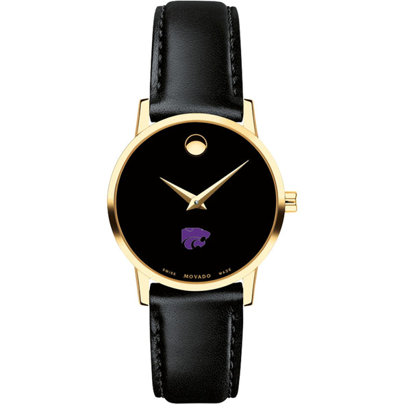 Kansas State Women's Movado Gold Museum Classic Leather Shot #2
