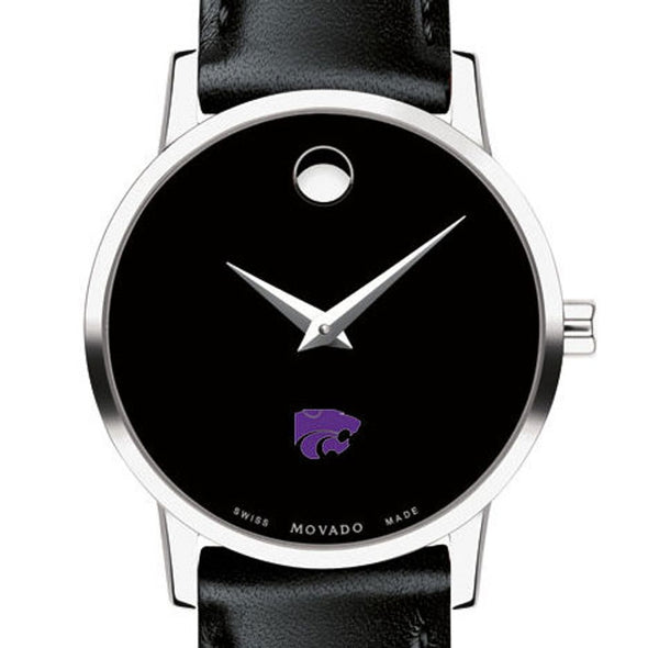 Kansas State Women&#39;s Movado Museum with Leather Strap Shot #1