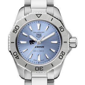 Kansas State Women&#39;s TAG Heuer Steel Aquaracer with Blue Sunray Dial Shot #1