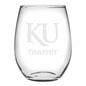 Kansas Stemless Wine Glasses Made in the USA - Set of 2 Shot #1