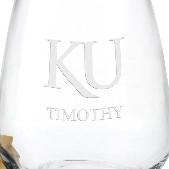 Kansas Stemless Wine Glasses - Set of 2 Shot #3