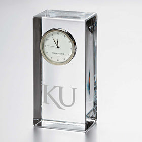 Kansas Tall Glass Desk Clock by Simon Pearce Shot #1