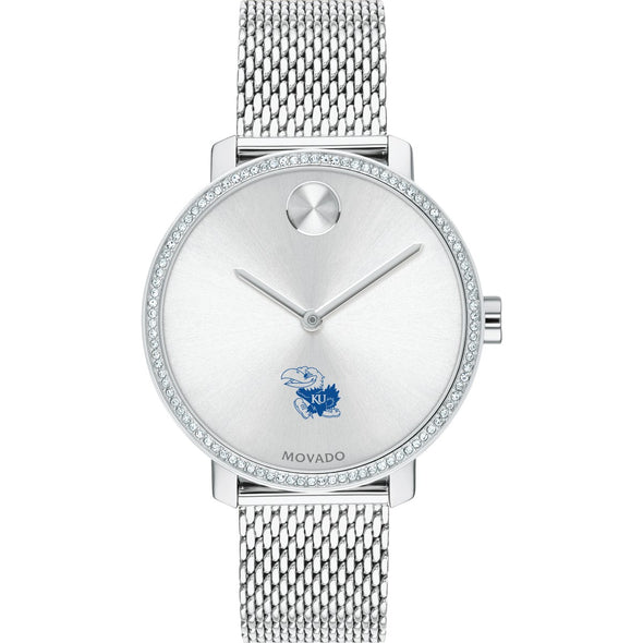 Kansas Women's Movado Bold with Crystal Bezel & Mesh Bracelet Shot #2